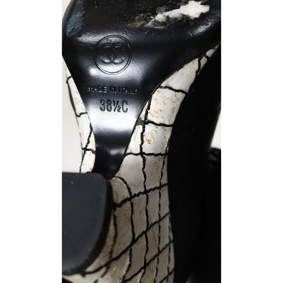 Chanel Camellia Open Toe Booties Sz.38.5 - Picture 6 of 8